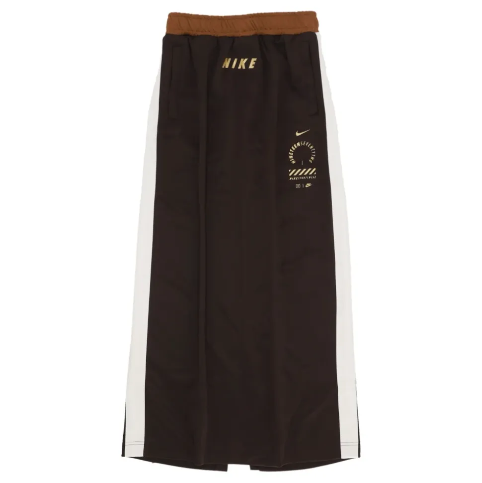 Ademende Jersey Lange Rok in Bruin