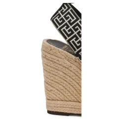 Alex monogram jacquard en leren espadrilles