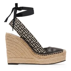 Alex monogram jacquard en leren espadrilles