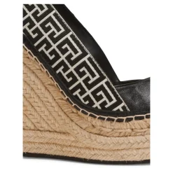 Alex monogram jacquard en leren espadrilles