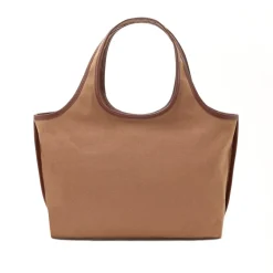 A.P.C. Tote bag van katoenen canvas met details van rundleer