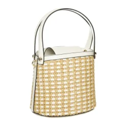 Atalia Raffia Mini Bucket Bag