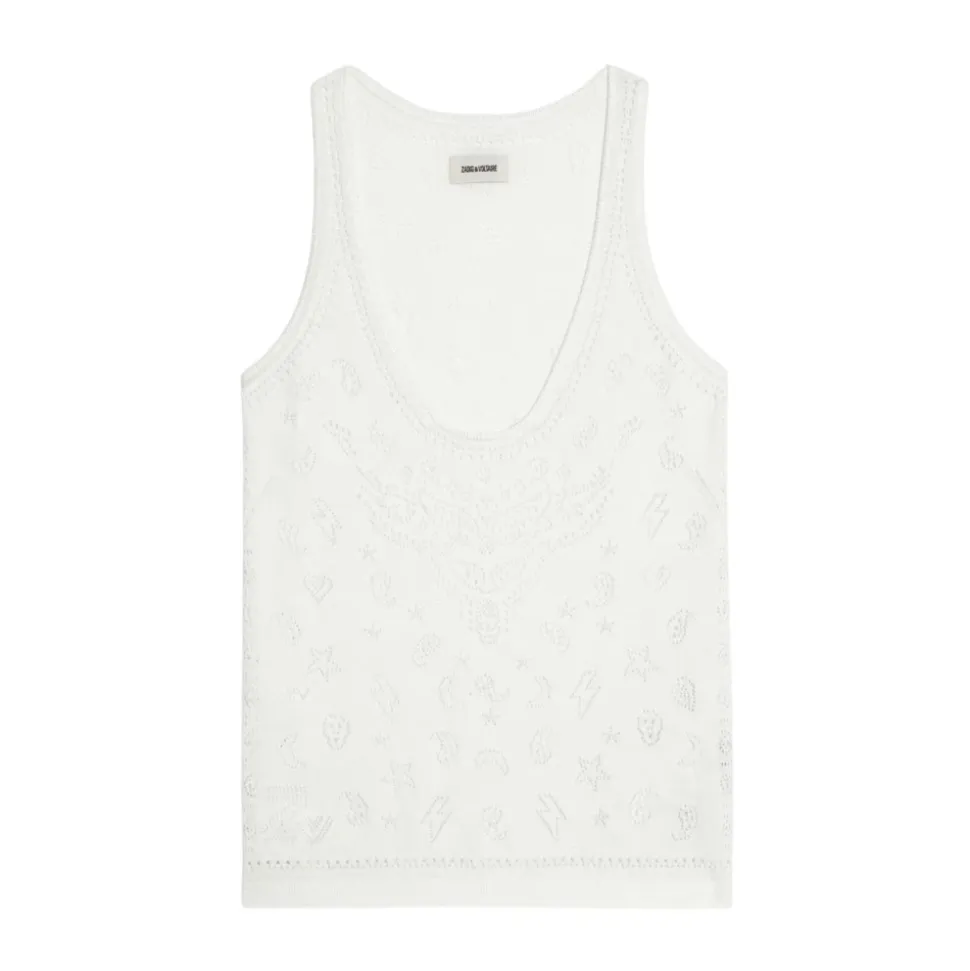 Bandana-Motief Gebreide Tanktop