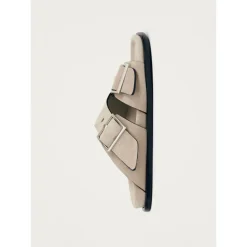 Beige Suède Leren Sandalen