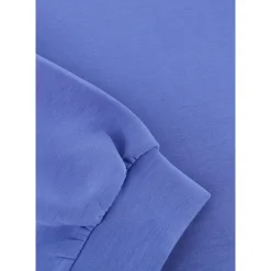 Blauwe 3/4 Mouw Sweat Top