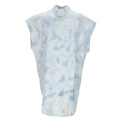 Blauw Tie-Dye Jersey Jurk