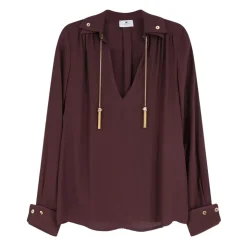 Blouse met puntkraag