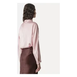 Blouse van Zijde met Hoge Hals