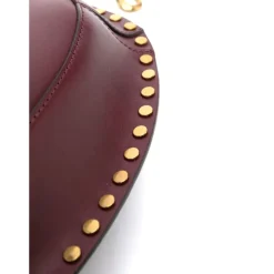 Bordeauxleren Schoudertas met Studs