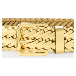 Braided Metallic Leather Belt