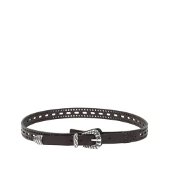 Bruin Geperforeerde Leren Riem