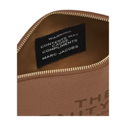 Bruin Leren Polsband met Logoprint