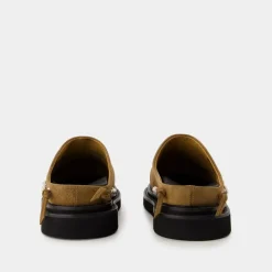 Bruin leren sandalen - Ronde neus