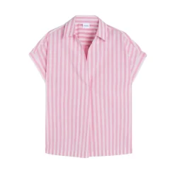 CAMISA ASPESI COLOR ROSA RAYAS BLANCAS