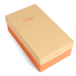 Carol gewassen katoenen espadrilles met enkelbandje met zijdelingse metalen gesp en 7 cm sleehak.