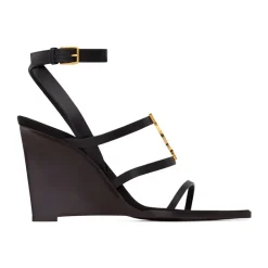 CASSANDRA wedges van glad leer