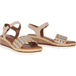 Comfortabele Beige Mix Damessandaal