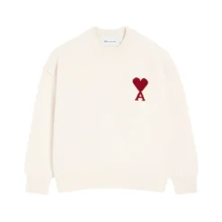 Crew Neck Intarsia Hart Trui