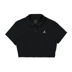 Cropped Ribgebreide Polo