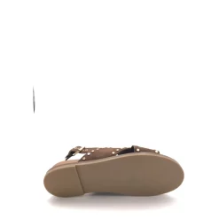 Cross-Over Suede Flat Sandal