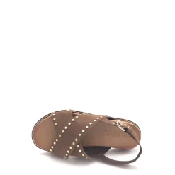 Cross-Over Suede Flat Sandal