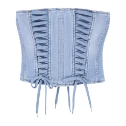 Denim Bustier Top