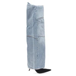 Denim laarzen met hak New Flex