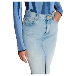 Denim midi rok