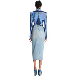 Denim midi rok