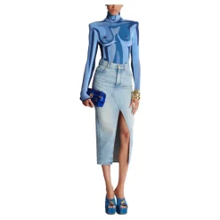 Denim midi rok