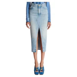 Denim midi rok