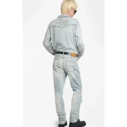 Denim Shirt met Borduurwerk en Studs
