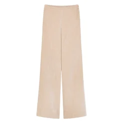 Dubbelfluwelen broek met hoge taille