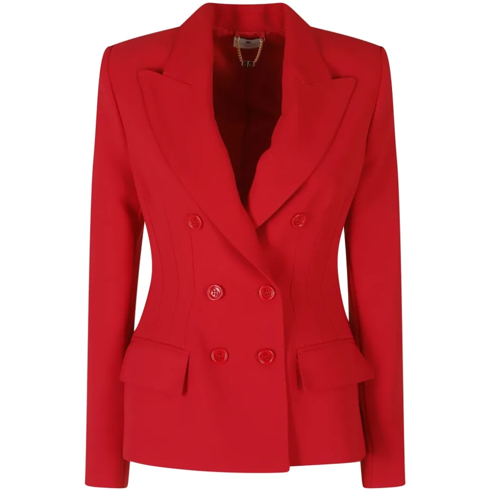Dubbelrijige blazer met reverskraag