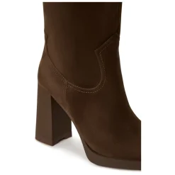 Elegante kniehoge laarzen met blokhak Bambi - Bruin