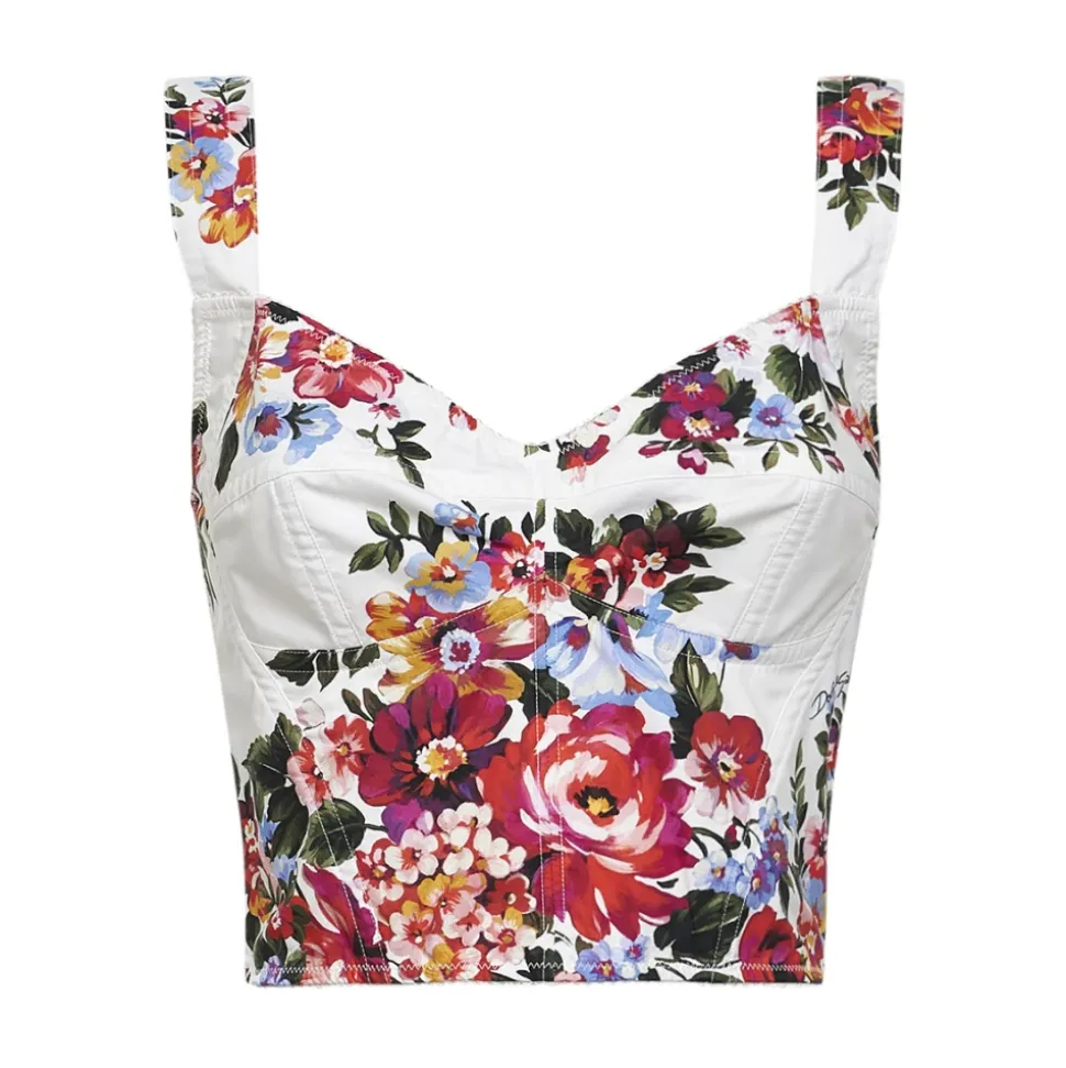 Floral Katoenmix Bustiertop