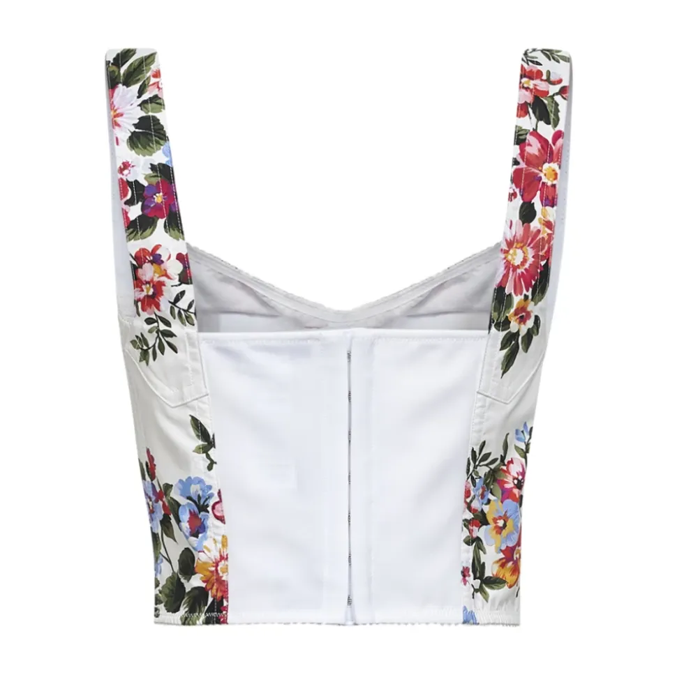 Floral Katoenmix Bustiertop