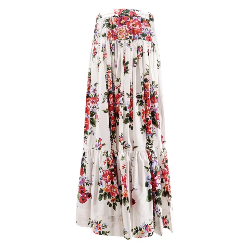 Flower Bouquet Poplin Lange Rok