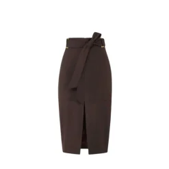 Gabardine Rok met Ceintuur