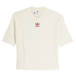 Gebreid T-shirt met panelen Wit