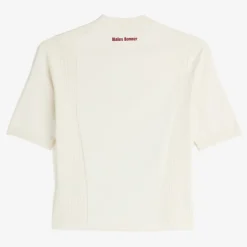 Gebreid T-shirt met panelen Wit
