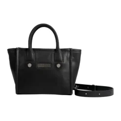 GIRLY KLASSIEKE HANDTAS ZWART ZILVER