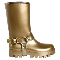 Gouden metallic PVC regenlaarzen