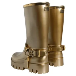 Gouden metallic PVC regenlaarzen