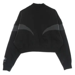 Hoge hals Cropped Sweatshirt Zwart/Grijs/Wit