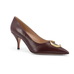 Initials Leren Pumps Met Metal CD Logo