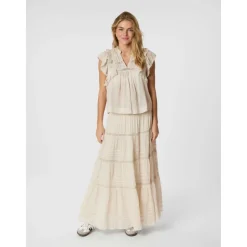 Ivory Voile Maxi Rok