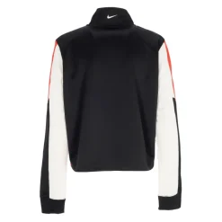 Korte Dames Track Top Zwart/Rood/Wit
