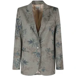 Le Bambou Secret Print Chevron Blazer