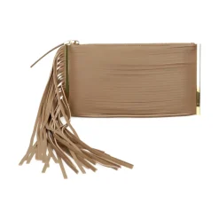 Leren Clutch met Franjes